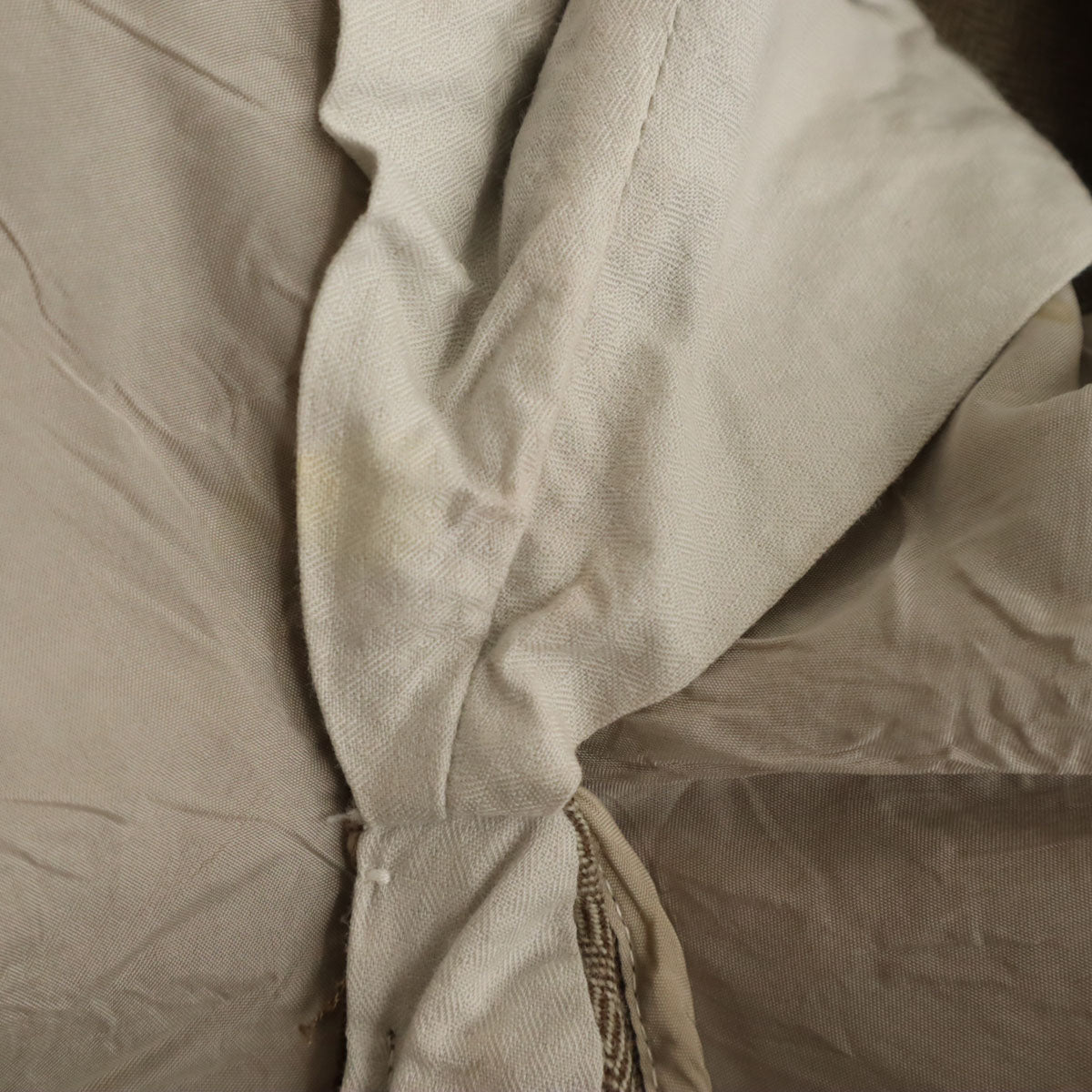 Belvest ベルベスト 80s 90s イタリア製 ヴィンテージ ヘリンボーン柄 スーツ 上下 セットアップ 48/不明 ベージュ系 メンズ