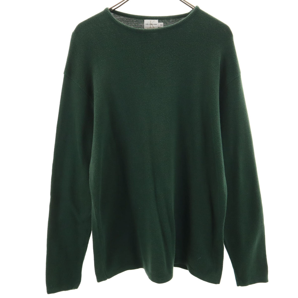 Calvin klein Jeans カルバンクラインジーンズ 90s USA製 オールド 長袖 セーター M 深緑 ニット メンズ