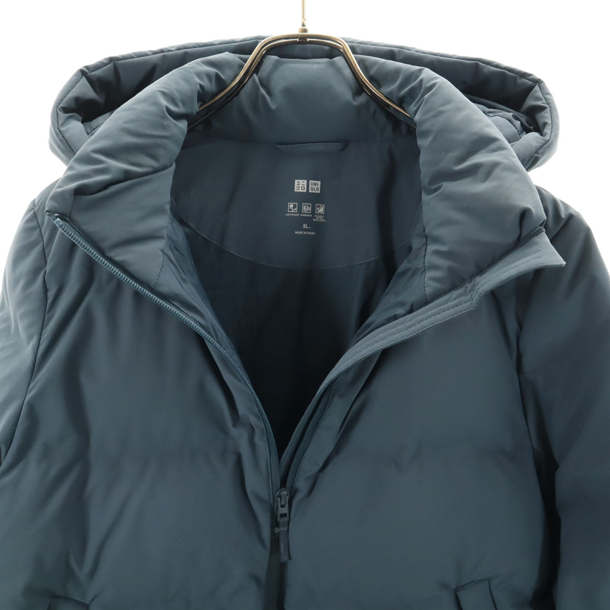 UNIQLO ユニクロ シームレス ダウンパーカー XL チャコールグレー レディース