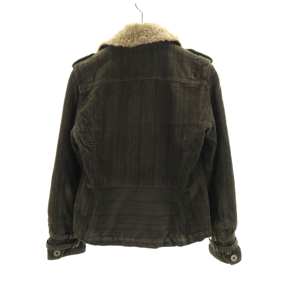 DIESEL ディーゼル コーデュロイジャケット S カーキ ファー襟 レディース