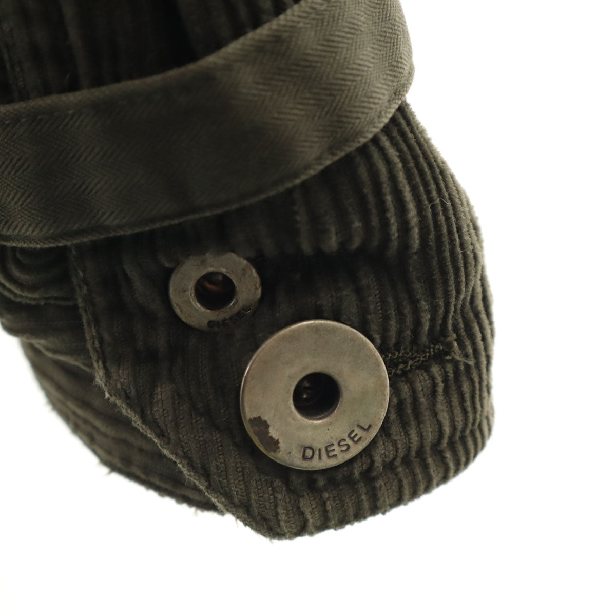 DIESEL ディーゼル コーデュロイジャケット S カーキ ファー襟 レディース