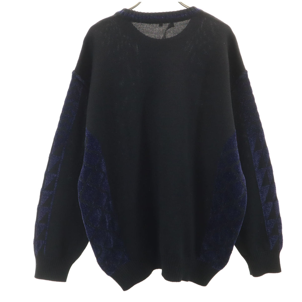 CRUCIANI クルチアーニ イタリア製 ウールブレンド 長袖 セーター 52 ブラック ニット メンズ
