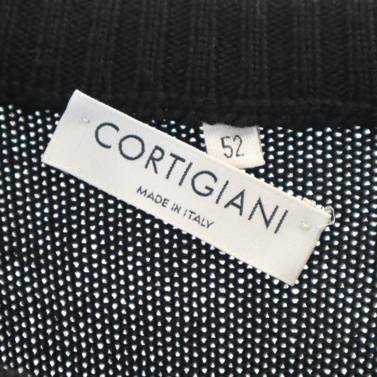 CRUCIANI クルチアーニ イタリア製 ウールブレンド 長袖 セーター 52 ブラック ニット メンズ