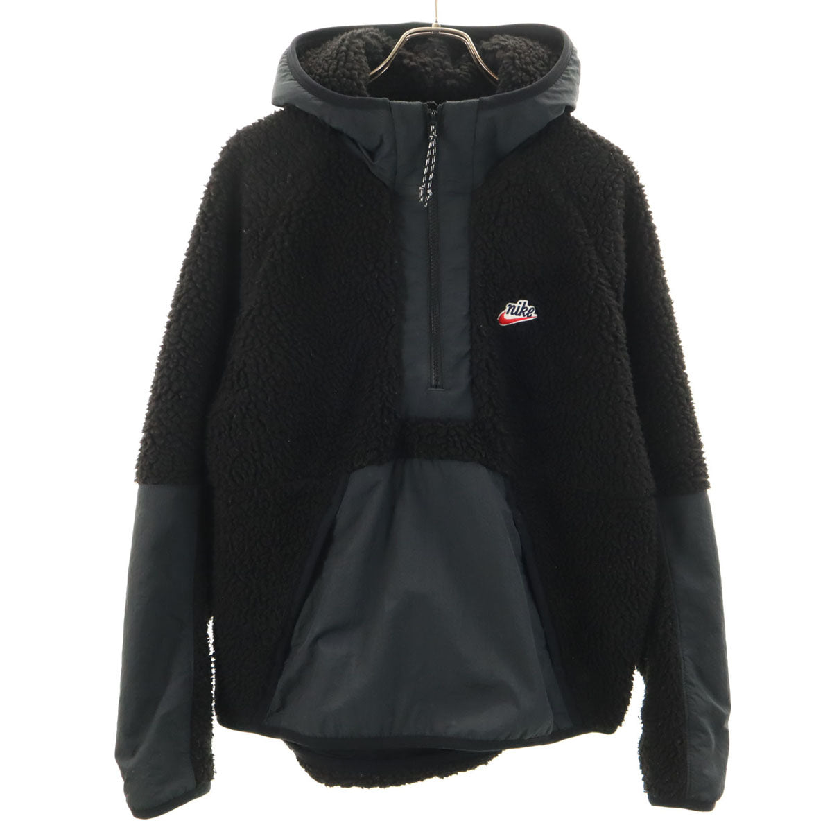 NIKE ナイキ ハーフジップ ボアジャケット M ブラック プルオーバー メンズ