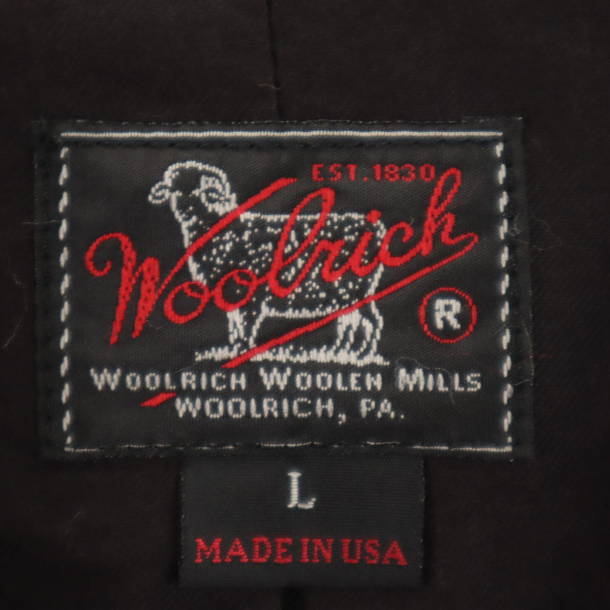 WOOLRICH ウールリッチ USA製 ヘリンボーン アップランド ジャケット L ネイビー メンズ