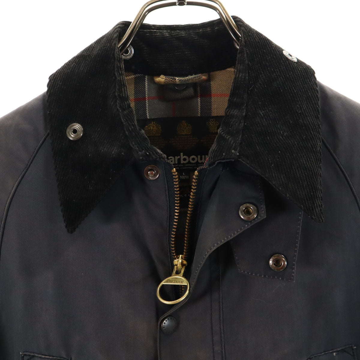 Barbour バブアー 3ワラント イングランド製 ワックス ジャケット L 10-11 チャコールグレー キッズ