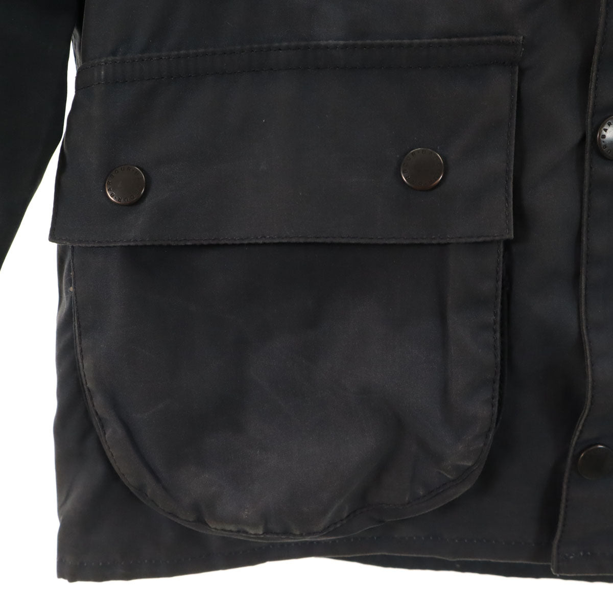 Barbour バブアー 3ワラント イングランド製 ワックス ジャケット L 10-11 チャコールグレー キッズ