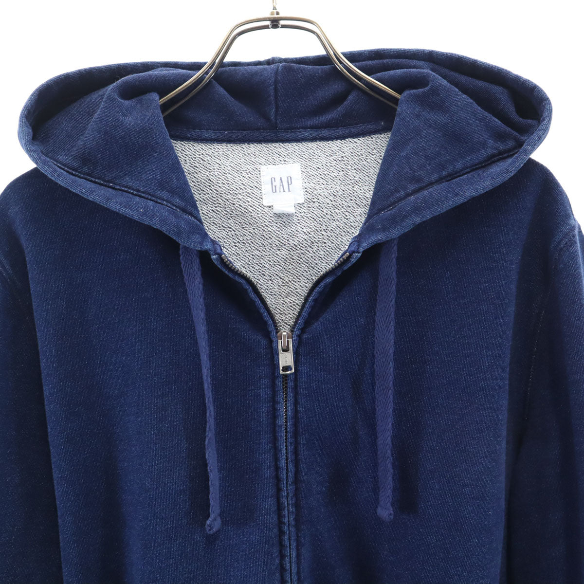 GAP ギャップ 長袖 スウェット デニム ジップパーカー S ネイビー メンズ