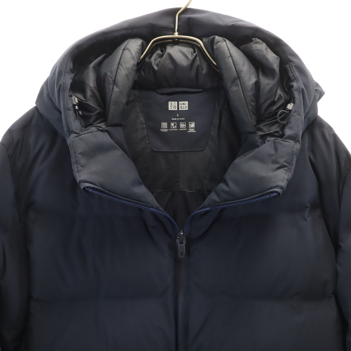 UNIQLO ユニクロ シームレス ダウンジャケット L ネイビー メンズ
