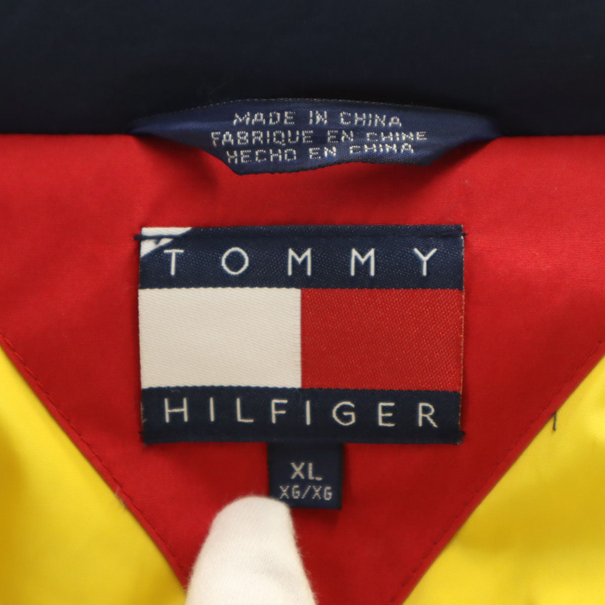 TOMMY HILFIGER トミーヒルフィガー 90s オールド ダウンジャケット XL ネイビー メンズ