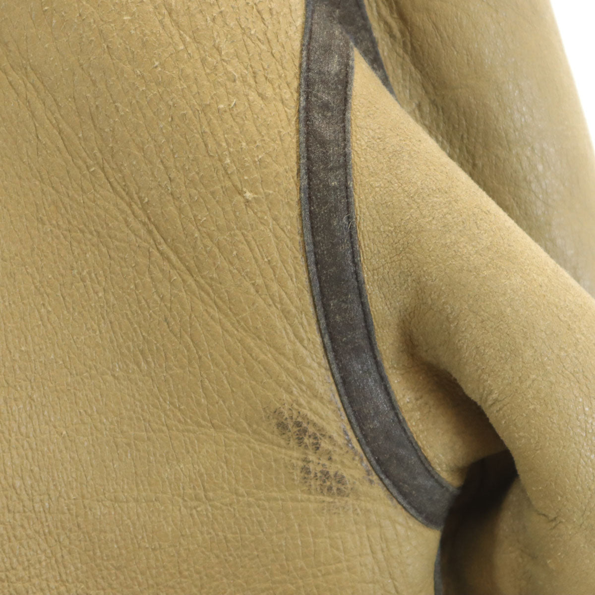 MILITARY CLOTHING 韓国製 B-7 ムートン フライトジャケット S ベージュ 羊革 メンズ