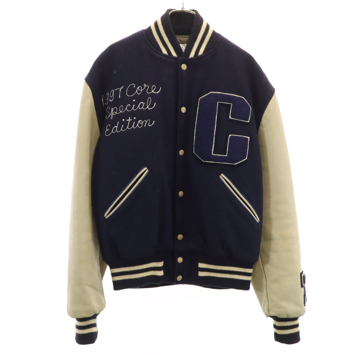 catchball キャッチボール USA製 スカジャン 42 ネイビー メンズ