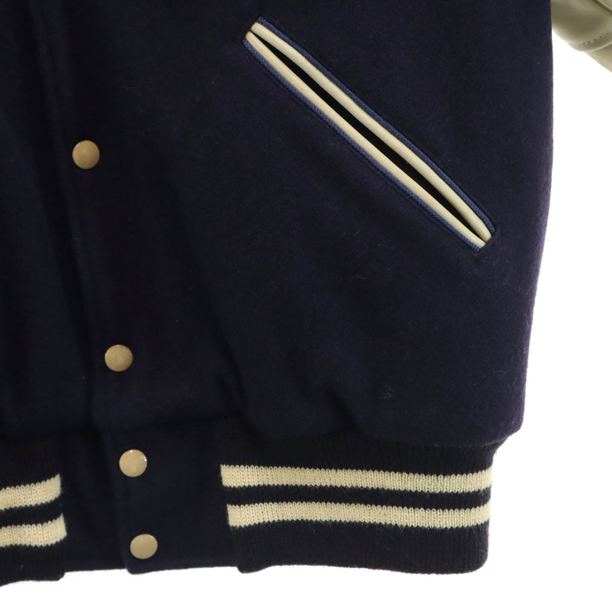 catchball キャッチボール USA製 スカジャン 42 ネイビー メンズ