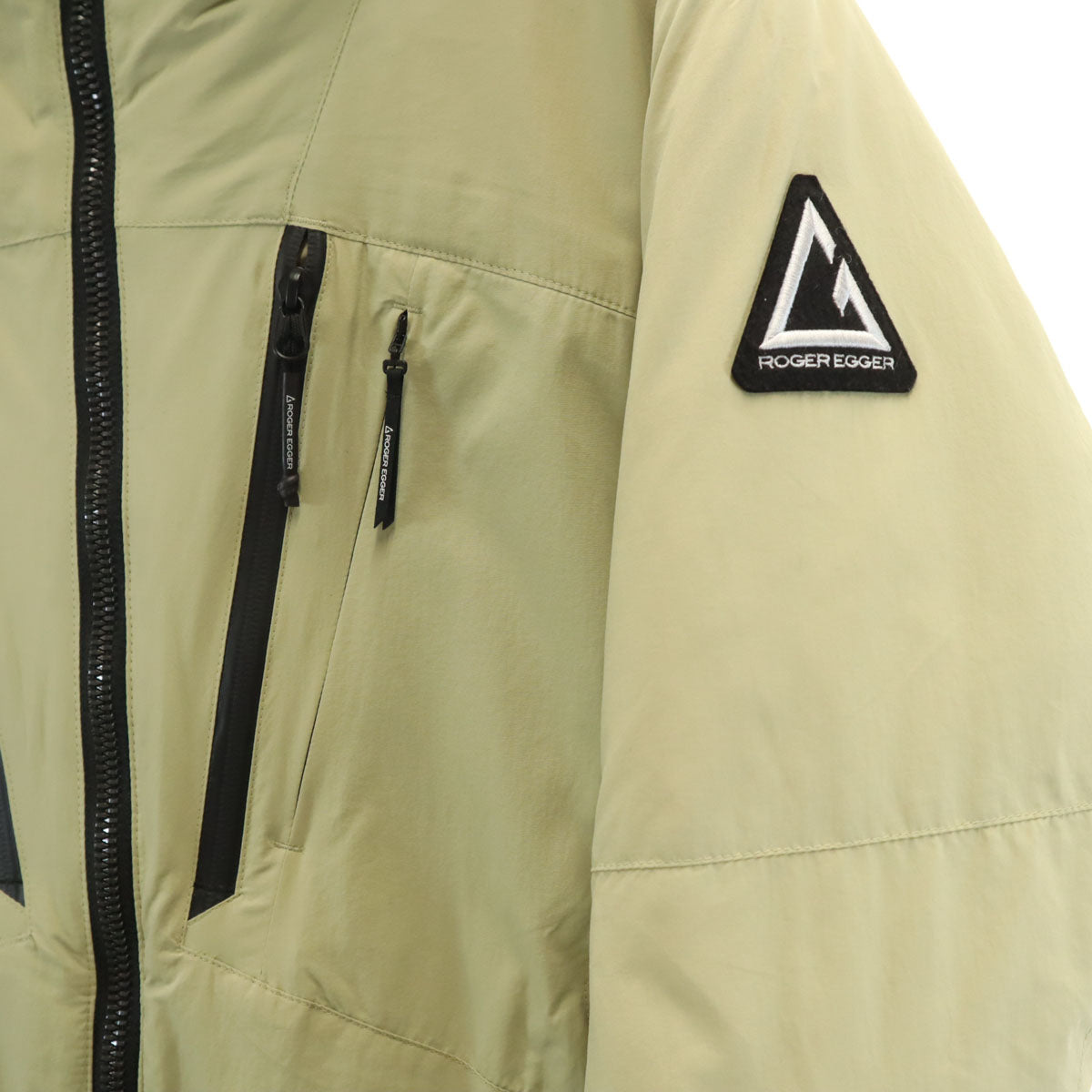 ROGER EGGER ロジャーエーガー ダウンジャケット S カーキ アウトドア メンズ