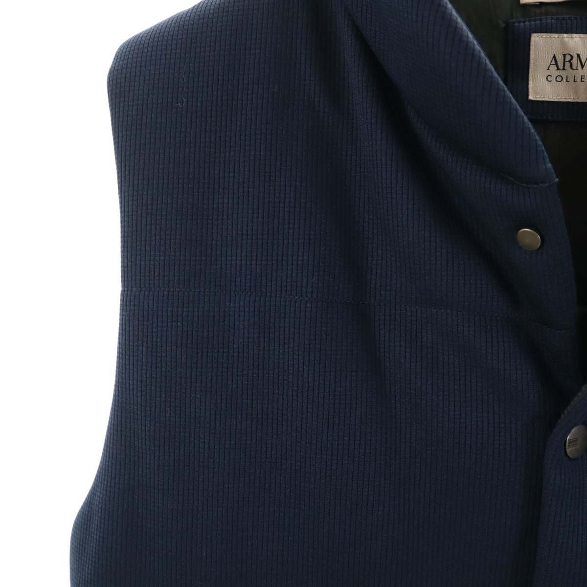 美品 ARMANI COLLEZIONI アルマーニコレッツォーニ 中綿ベスト 46 ネイビー メンズ