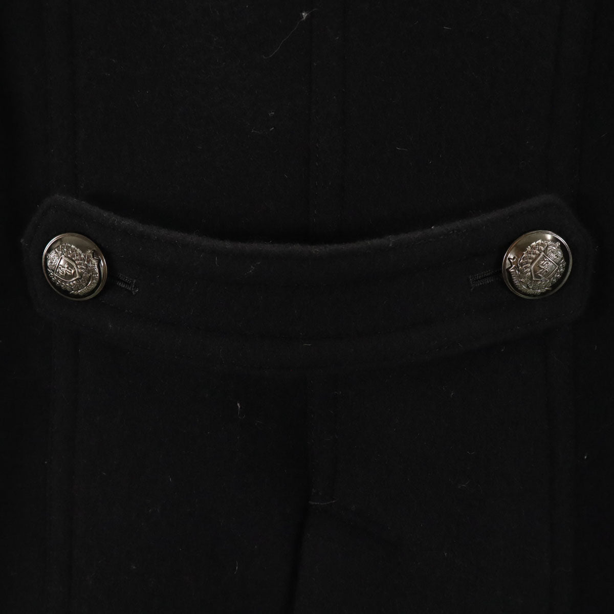 BURBERRY LONDON BLUE LABEL バーバリー ロンドン ブルーレーベル メルトン ピーコート 36 ブラック Pコート 三陽商会 レディース