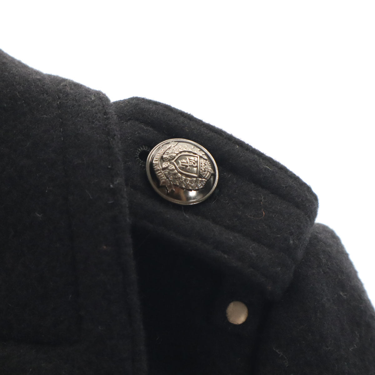 BURBERRY LONDON BLUE LABEL バーバリー ロンドン ブルーレーベル メルトン ピーコート 36 ブラック Pコート 三陽商会 レディース