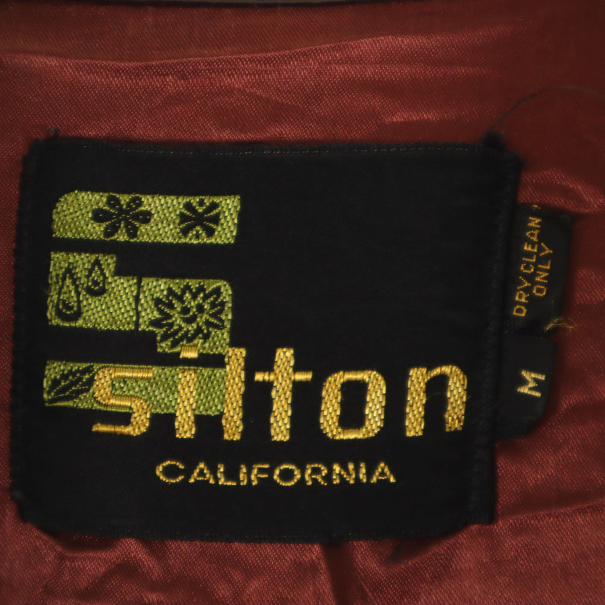 Silton シルトン 70s ヴィンテージ チェック柄 ウール シャツジャケット M ベージュ メンズ