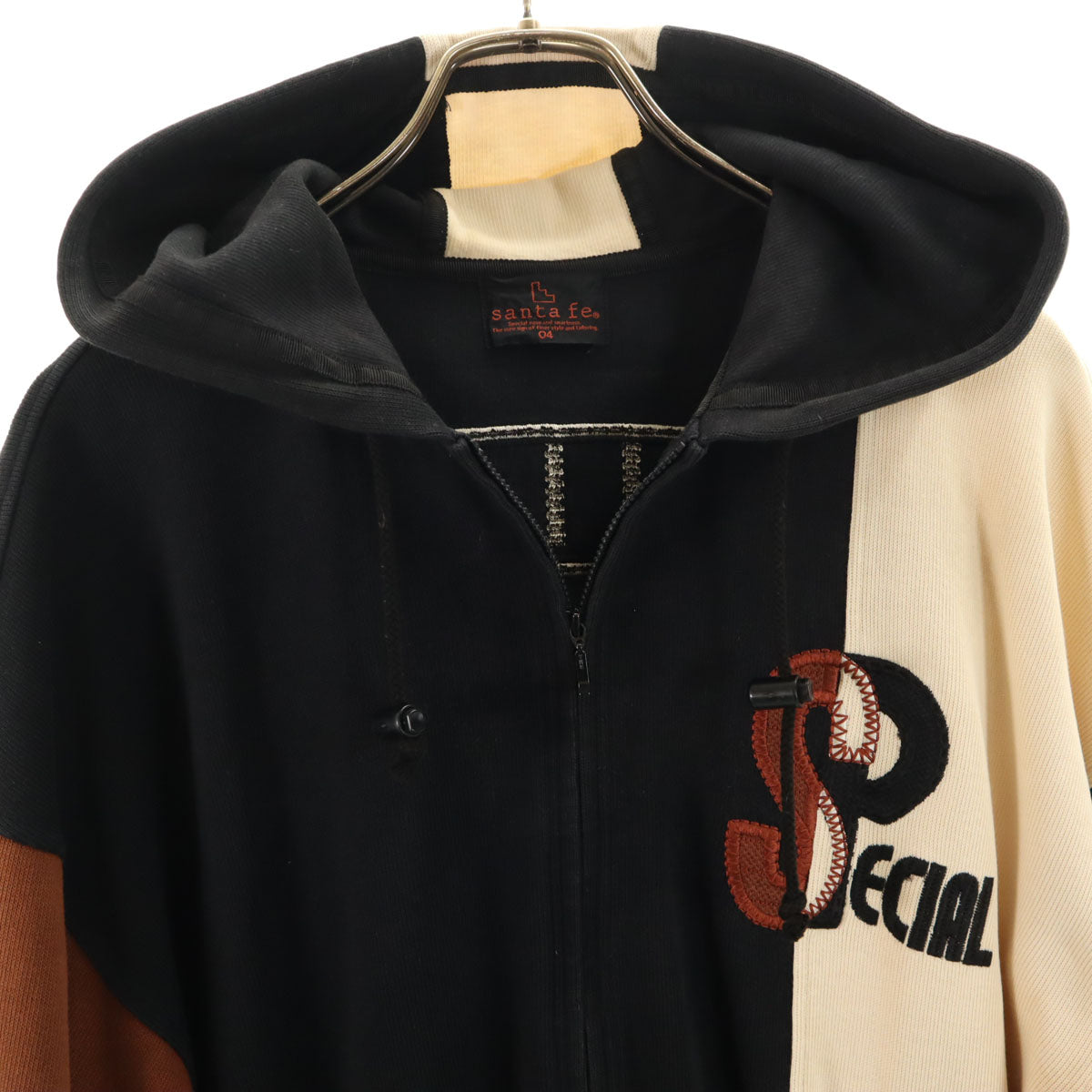 santa fe サンタフェ 90s 日本製 オールド 長袖 スウェット ジップパーカー 4 ベージュ メンズ