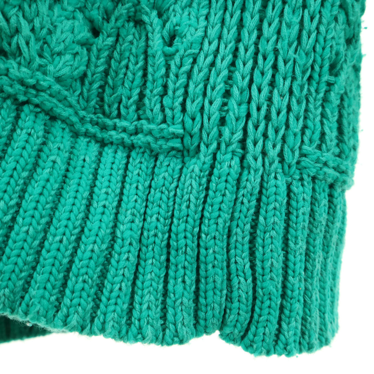 Boussole ブソル 日本製 長袖 Vネック ニットカーディガン 1 グリーン ローゲージ レディース