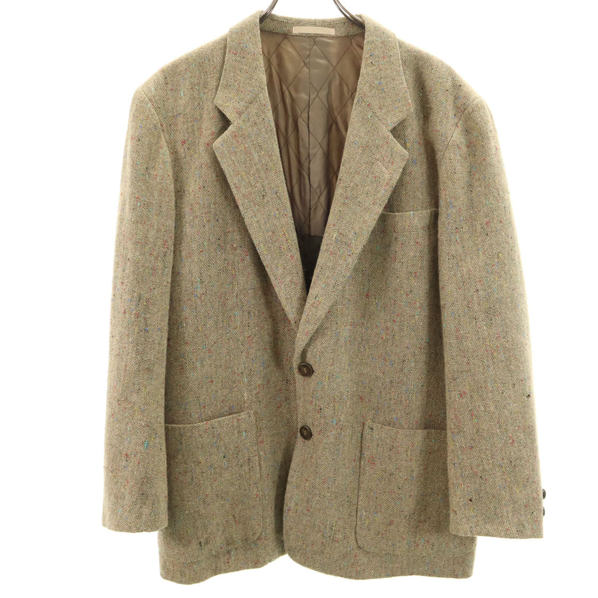 LANVIN STUDIO ランバンスタジオ 90s オールド ネップ テーラードジャケット 48 ベージュ メンズ