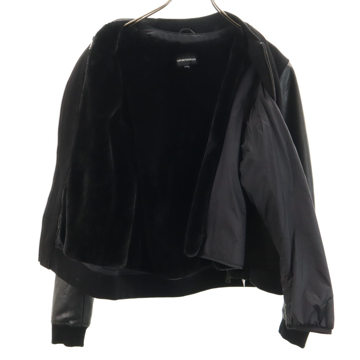 Emporio Armani エンポリオアルマーニ バックロゴ スタジャン 16A ブラック ジャケット キッズ