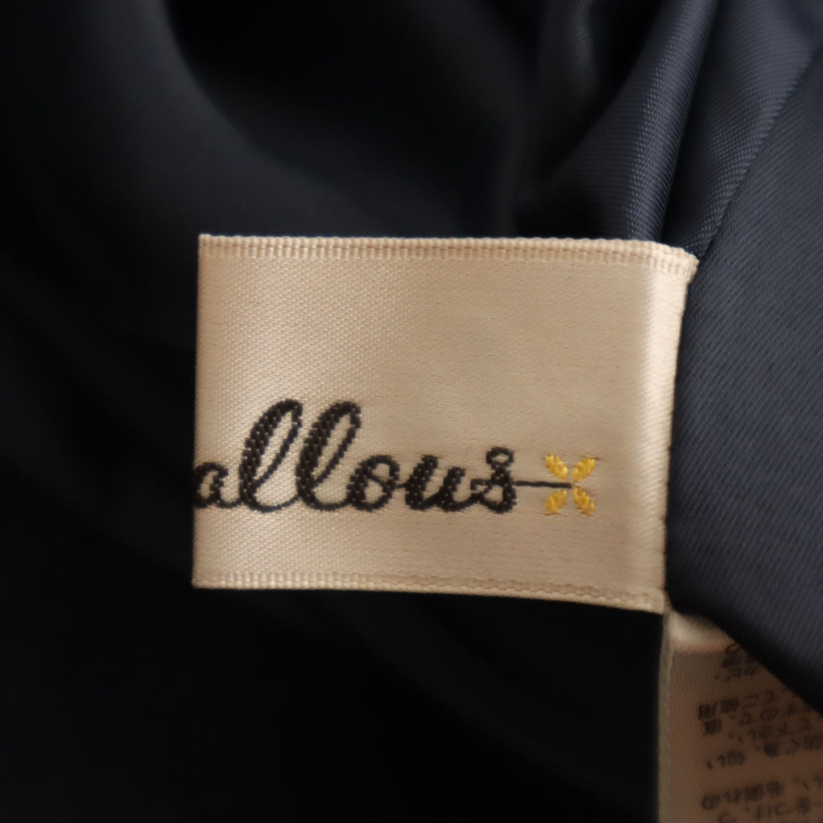 未使用 eternallous エターナラス カシミヤ100% ステンカラーコート 9 ネイビー ブルーフォックスファー付き レディース