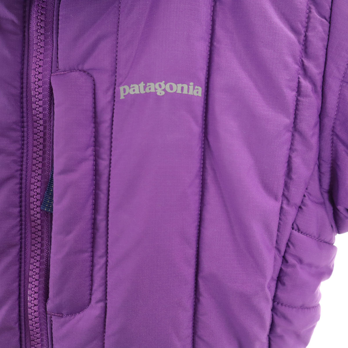 patagonia パタゴニア スノーボード 中綿ジャケット M 10 パープル アウトドア 68395F0 スキー キッズ