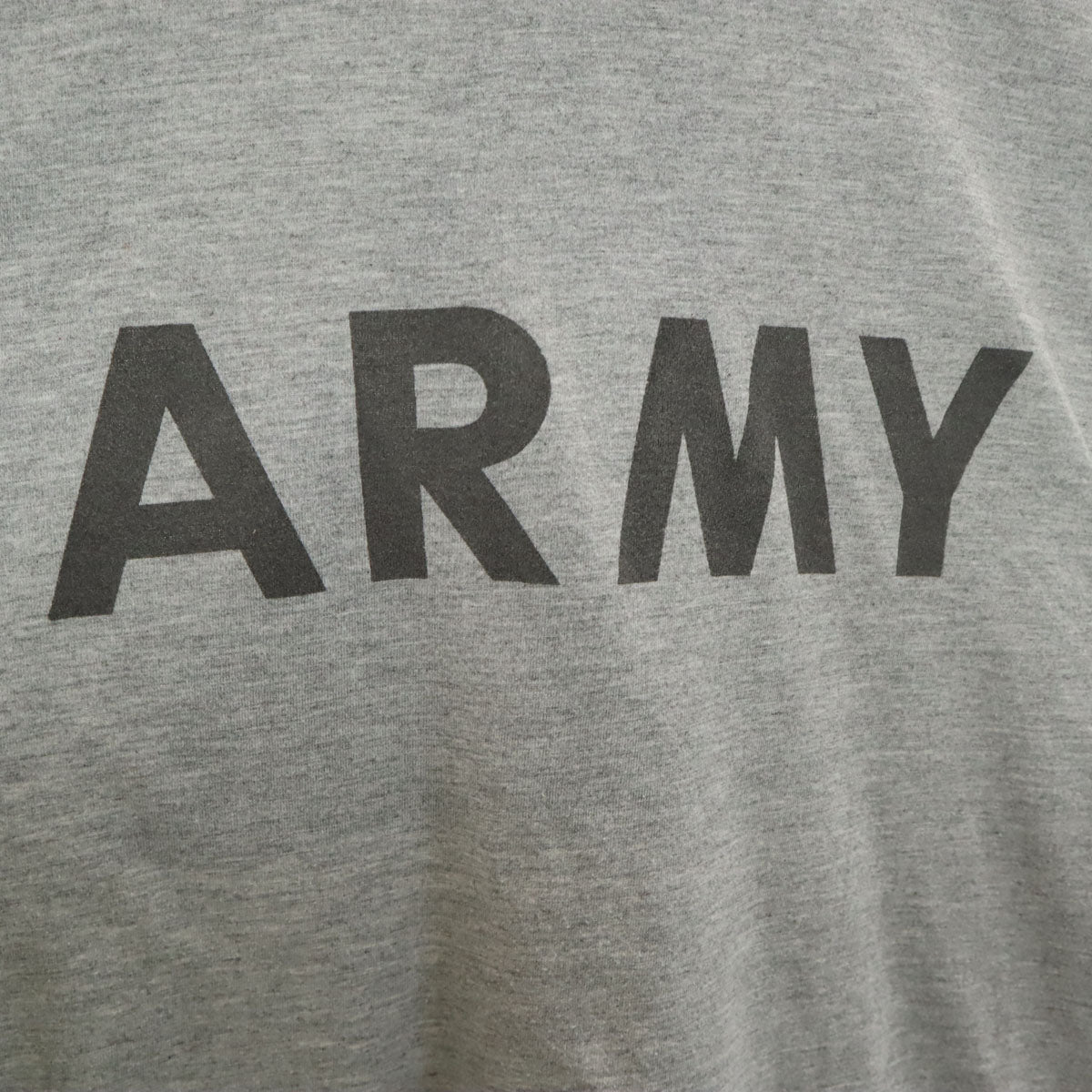 US ARMY アメリカ軍 トレーニング ARMY 長袖 モックネック Tシャツ L グレー ロンT メンズ