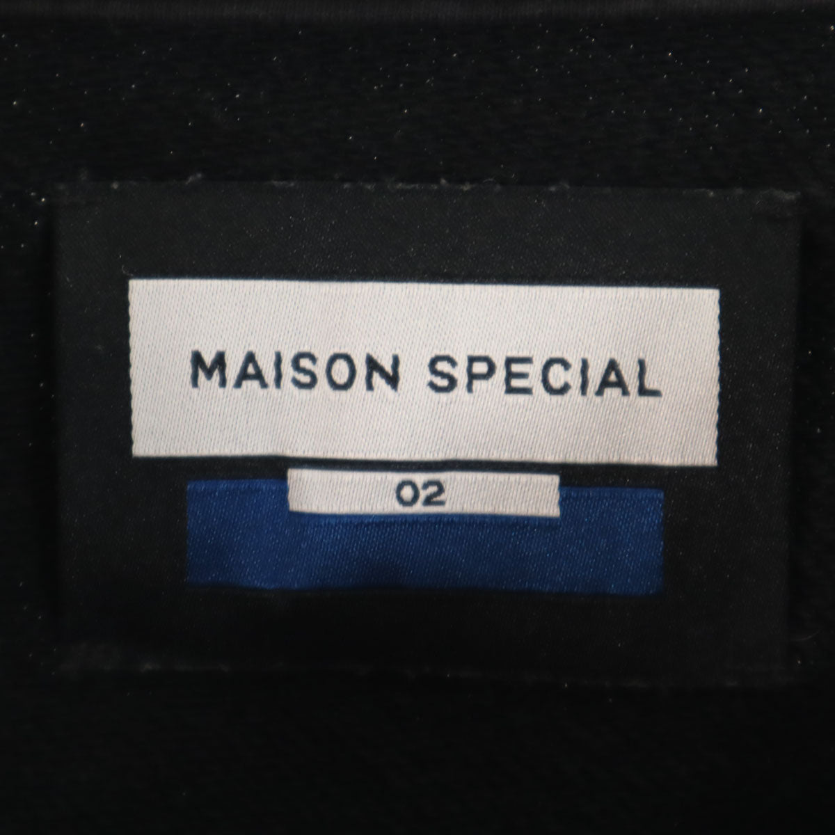 MAISON SPECIAL メゾンスペシャル 長袖 プライムオーバースラッシュ クルーネック スウェット トレーナー 2 ブラック ユニセックス レディース