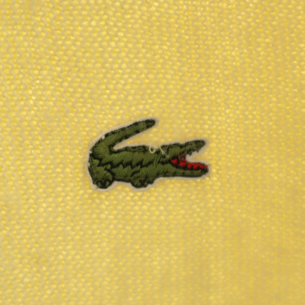 IZOD LACOSTE アイゾッドラコステ 90s USA製 オールド 長袖 Vネック ニットカーディガン S イエロー メンズ