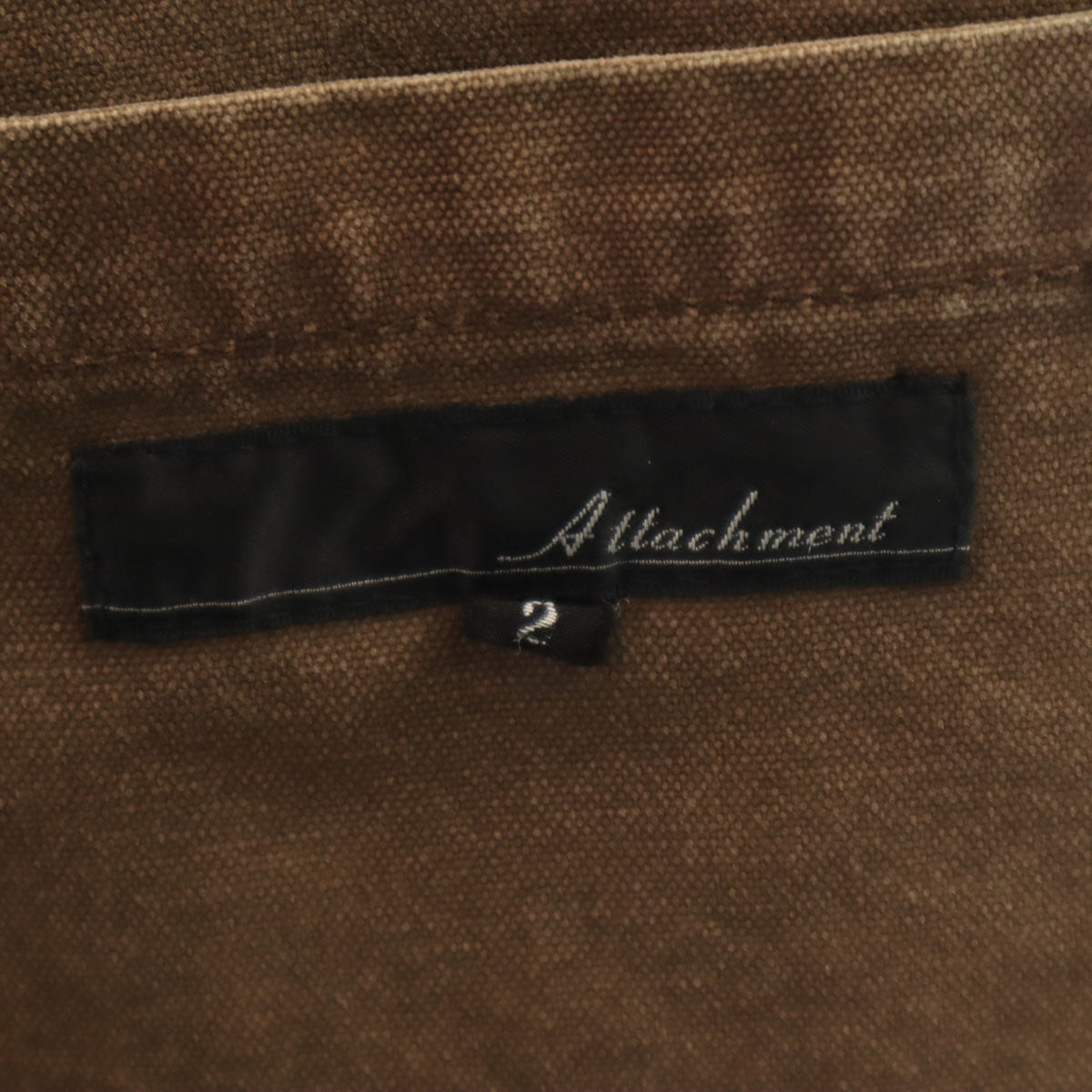 ATTACHMENT アタッチメント 日本製 ダック地 テーラードジャケット 2 ブラウン メンズ