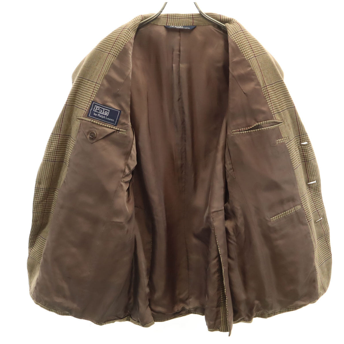 Polo by Ralph Lauren ポロバイラルフローレン 千鳥柄 テーラードジャケット C98-W88-T175 カーキ系 メンズ