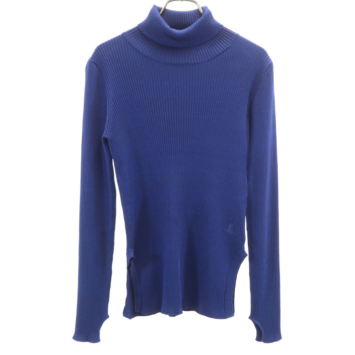 LANVIN en Bleu ランバンオンブルー 長袖 タートルネック リブ ニット 38 ブルー レディース