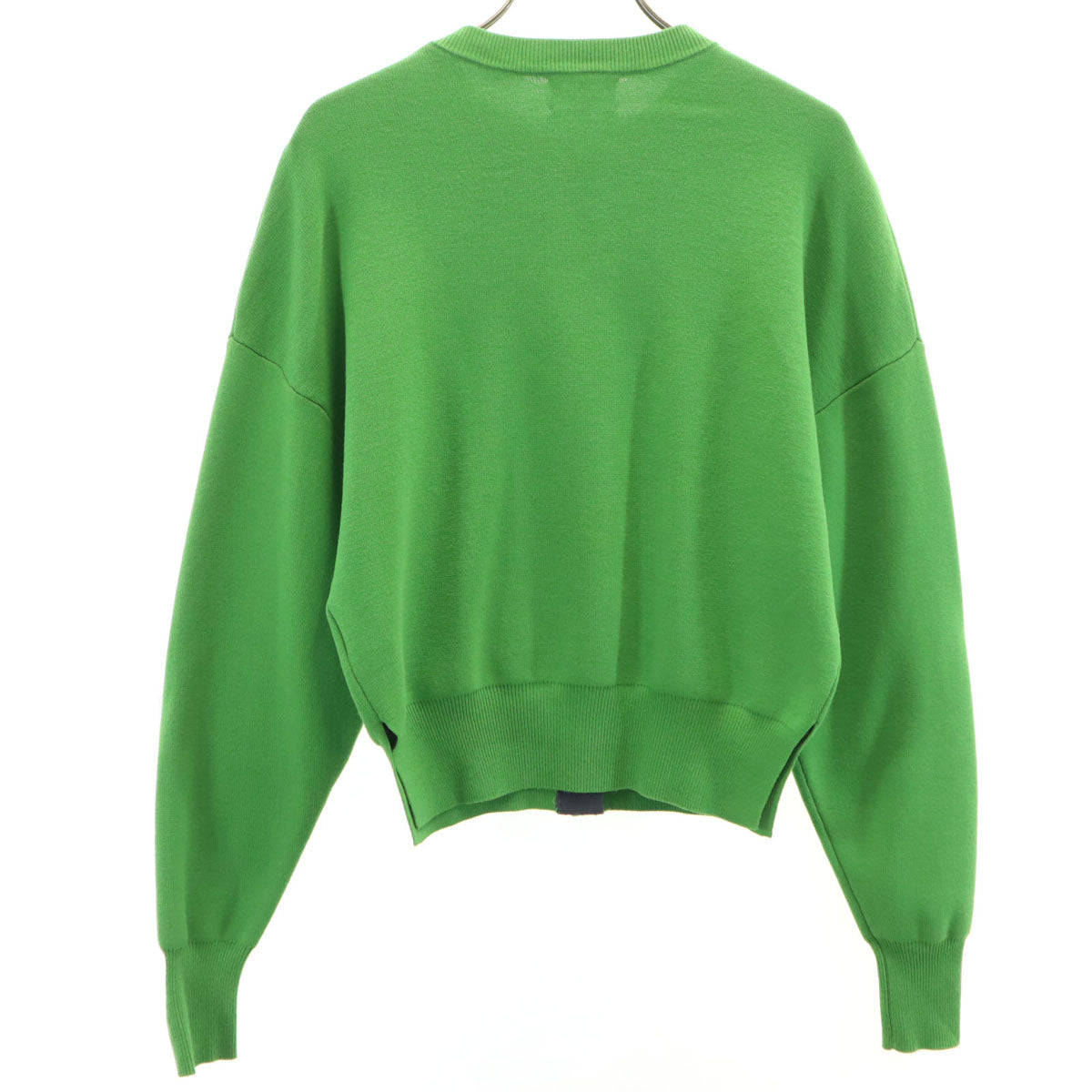 LANVIN en Bleu ランバンオンブルー 長袖 ニットカーディガン 38 黄緑 レディース