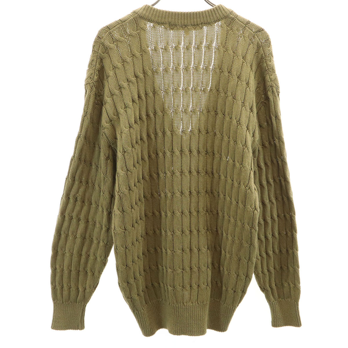 Christian Dior SPORTS クリスチャンディオールスポーツ 90s オールド 長袖 Vネック ニット M オリーブ系 レディース