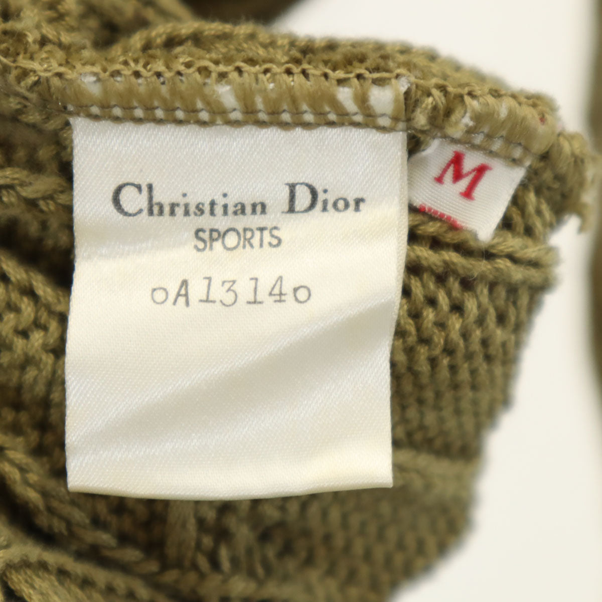Christian Dior SPORTS クリスチャンディオールスポーツ 90s オールド 長袖 Vネック ニット M オリーブ系 レディース