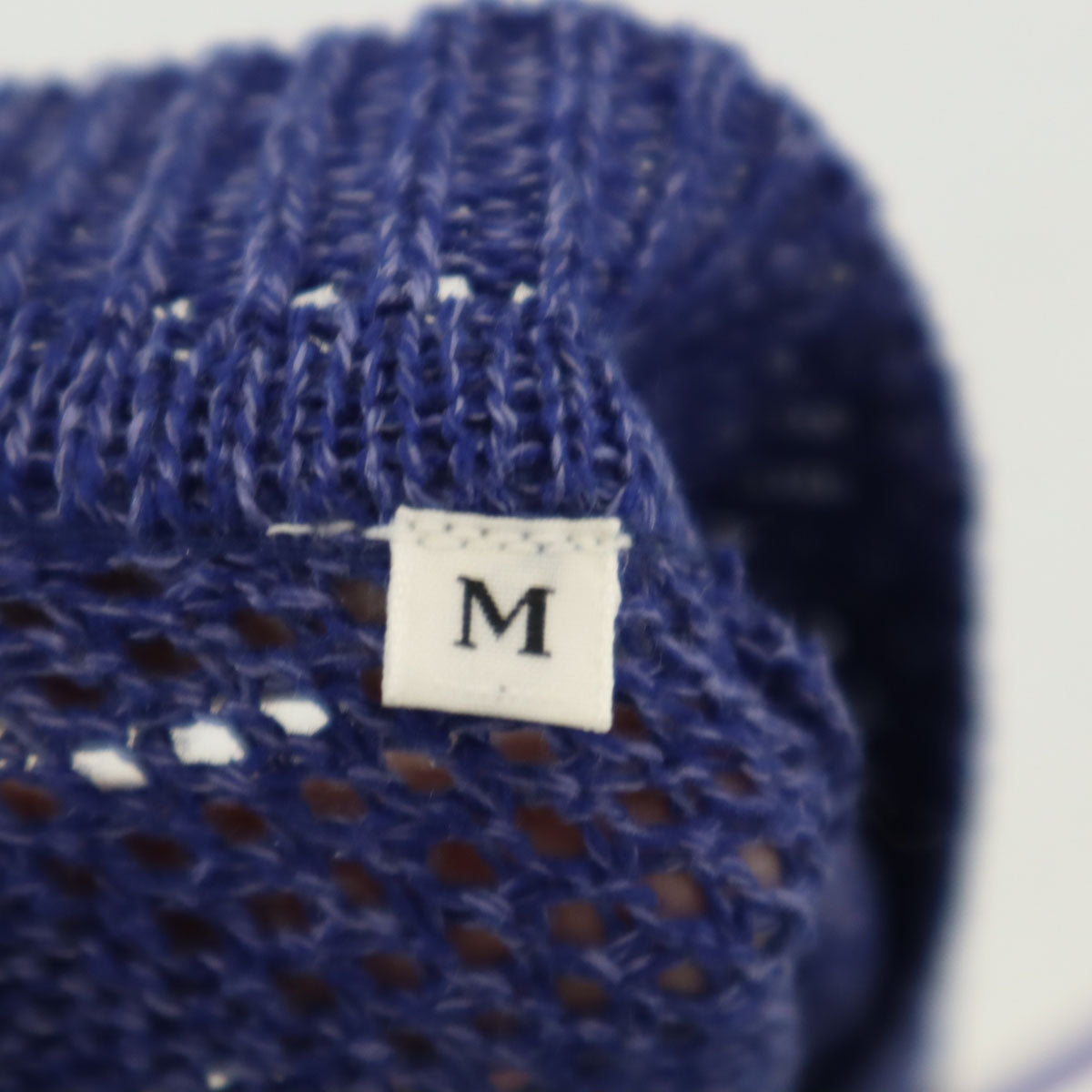 Christian Dior クリスチャンディオール 90s 日本製 リネンブレンド オールド 長袖 Vネック ニット M 青紫 メンズ