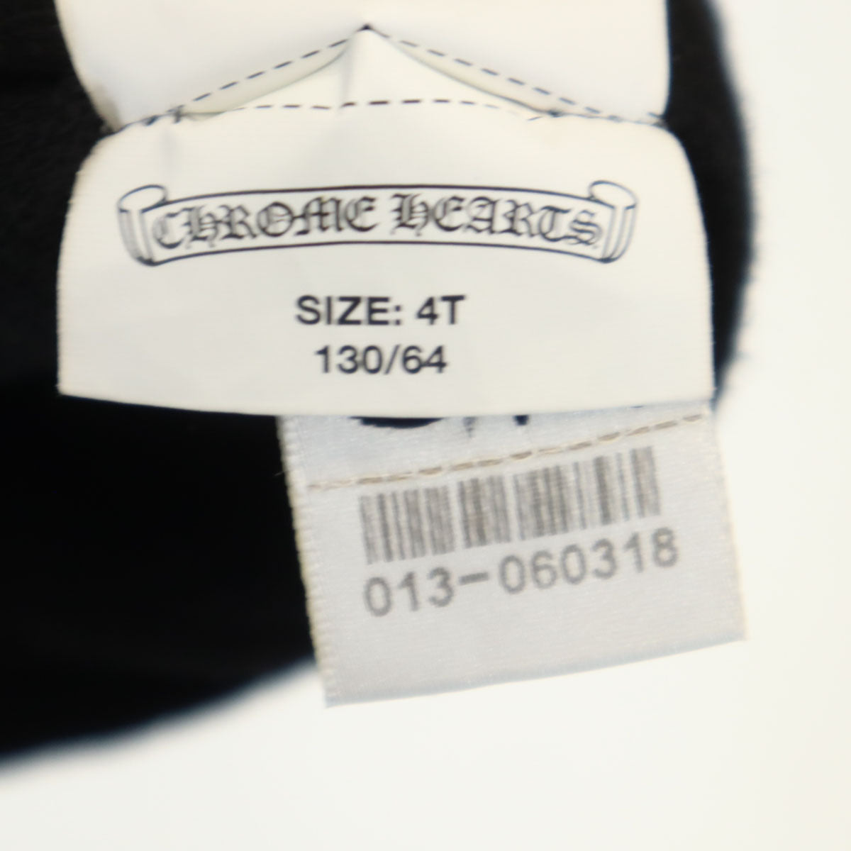 CHROME HEARTS クロムハーツ 長袖 ジップパーカー 4T ブラック キッズ