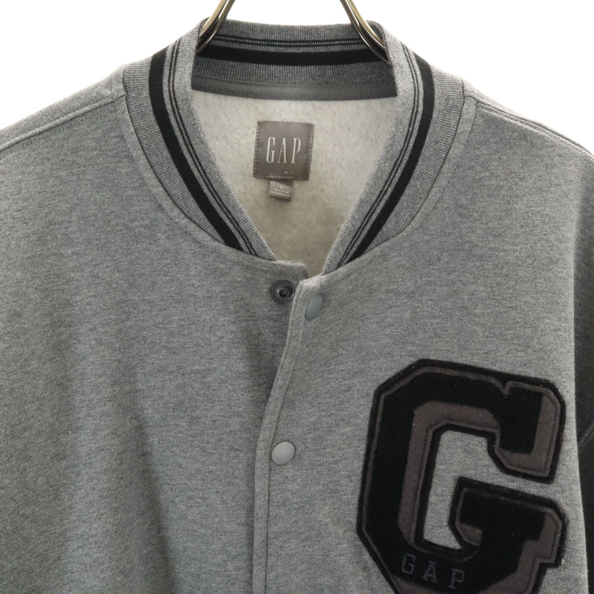GAP ギャップ スウェット スタジャン S グレー 裏起毛 メンズ
