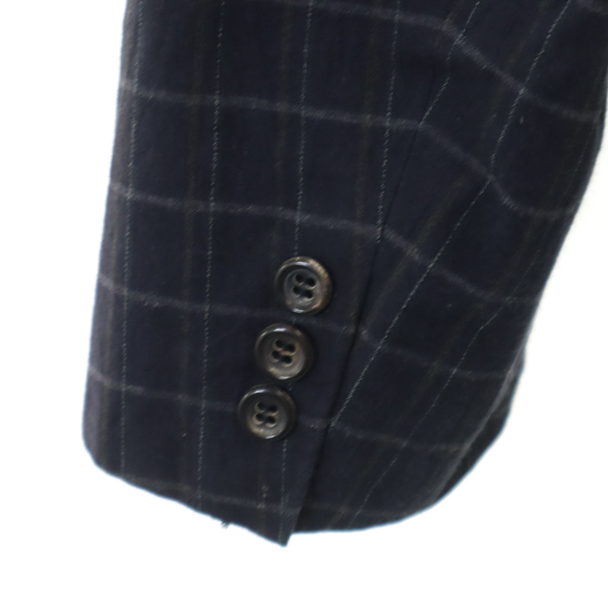 COMME des GARCONS HOMME コムデギャルソンオム 90s 日本製 オールド チェック柄 テーラードジャケット S ネイビー メンズ