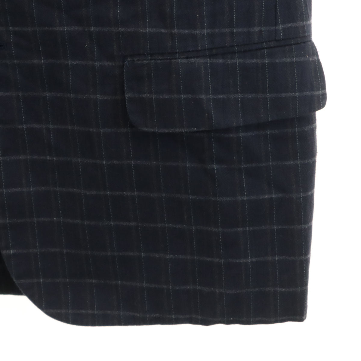 COMME des GARCONS HOMME コムデギャルソンオム 90s 日本製 オールド チェック柄 テーラードジャケット S ネイビー メンズ