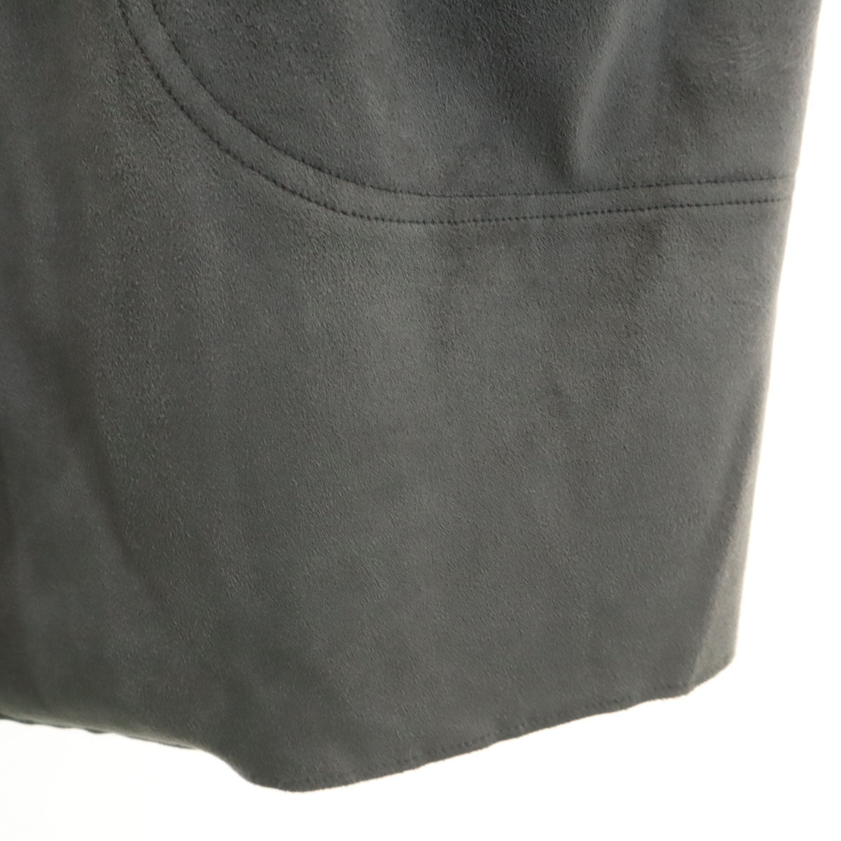 MARELLA sport マレーラ スポーツ フェイクスエード フーデッド コート M グレー レディース