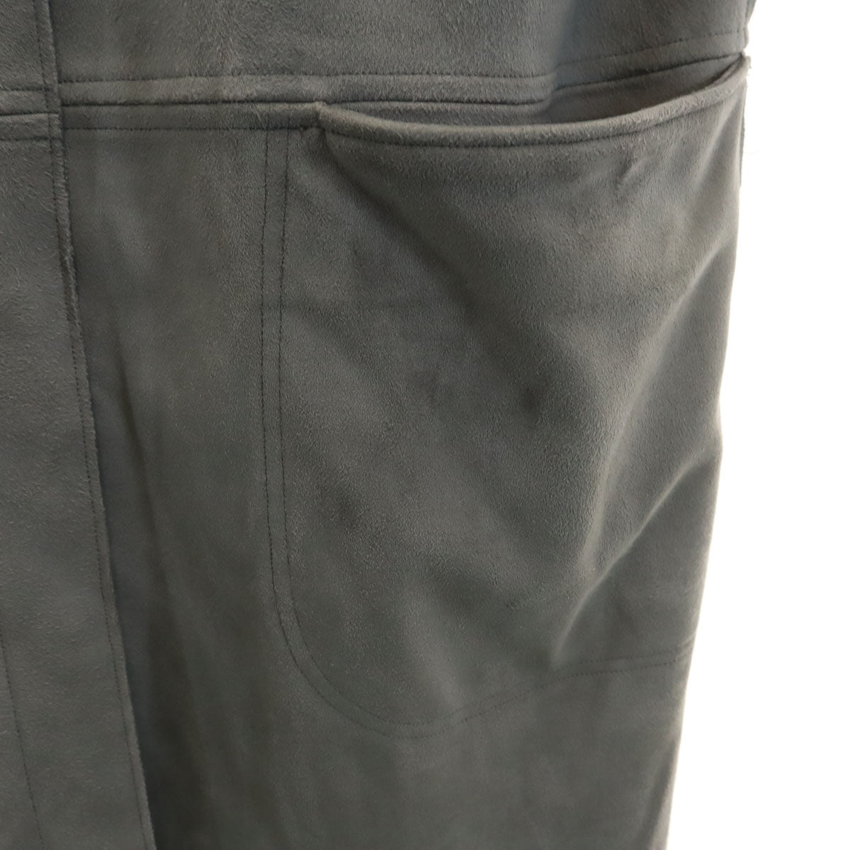 MARELLA sport マレーラ スポーツ フェイクスエード フーデッド コート M グレー レディース