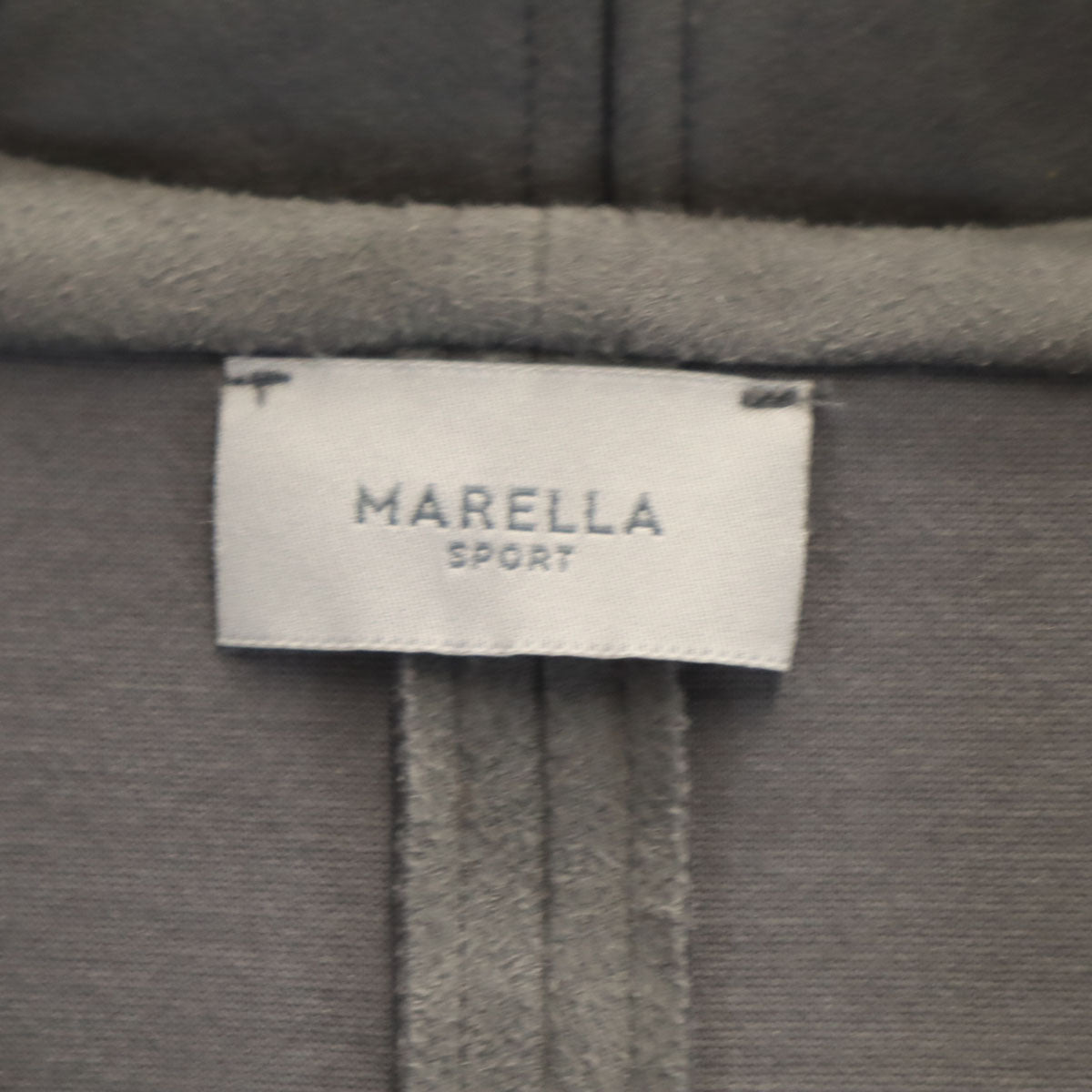 MARELLA sport マレーラ スポーツ フェイクスエード フーデッド コート M グレー レディース