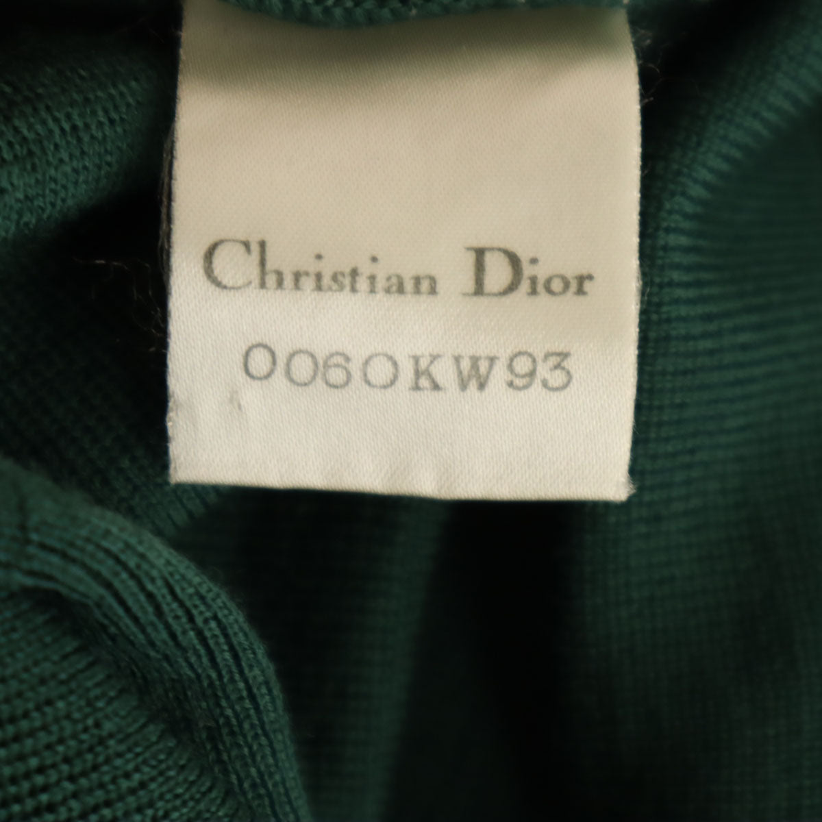 美品 Christian Dior PRET-A-PORTER クリスチャンディオール プレタポルテ 90s オールド 長袖 ニット M 深緑 レディース