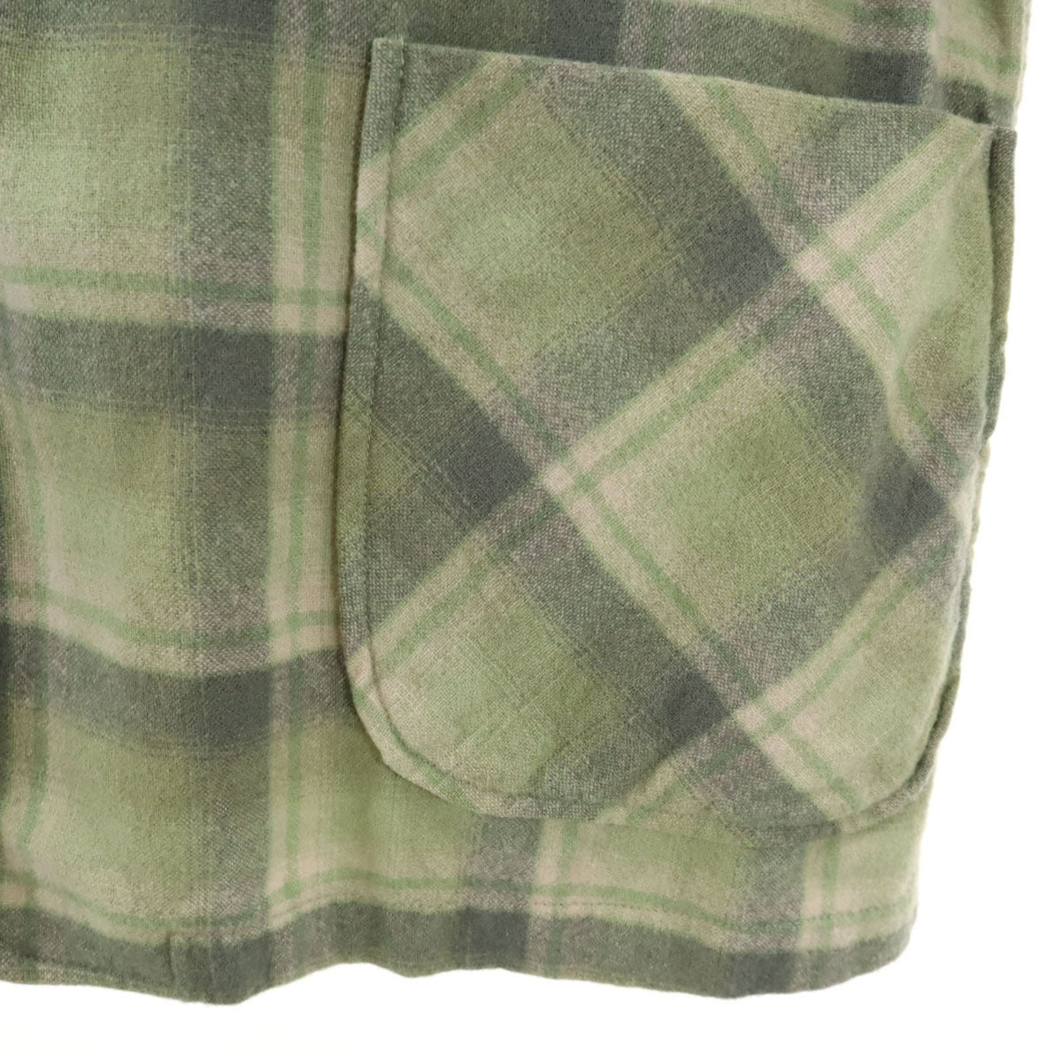 PENDLETON ペンドルトン 70s USA製 ヴィンテージ チェック柄 ジャケット L モスグリーン系 くるみボタン メンズ