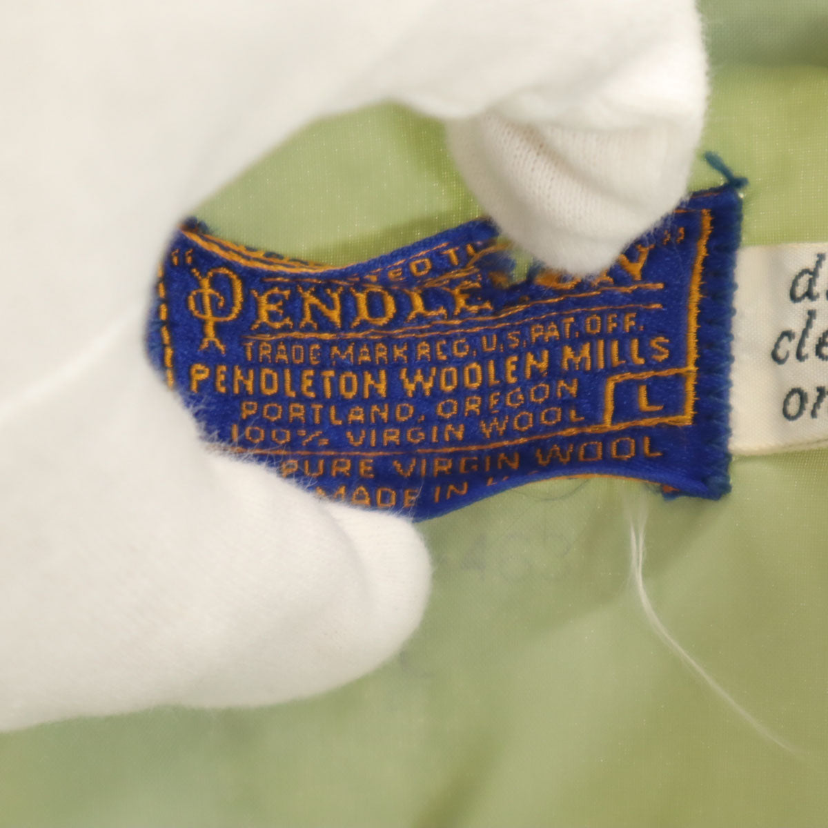 PENDLETON ペンドルトン 70s USA製 ヴィンテージ チェック柄 ジャケット L モスグリーン系 くるみボタン メンズ