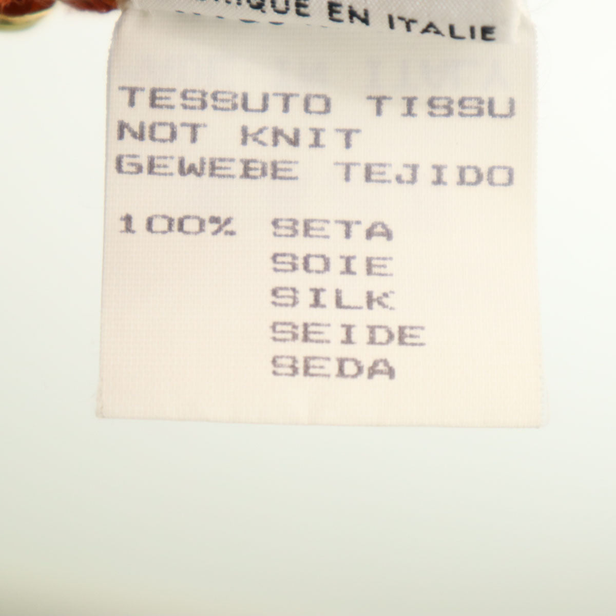 LOEWE ロエベ 80s 90s イタリア製 シルク オールド スカーフ柄 長袖 ニットカーディガン M オレンジブラウン レディース