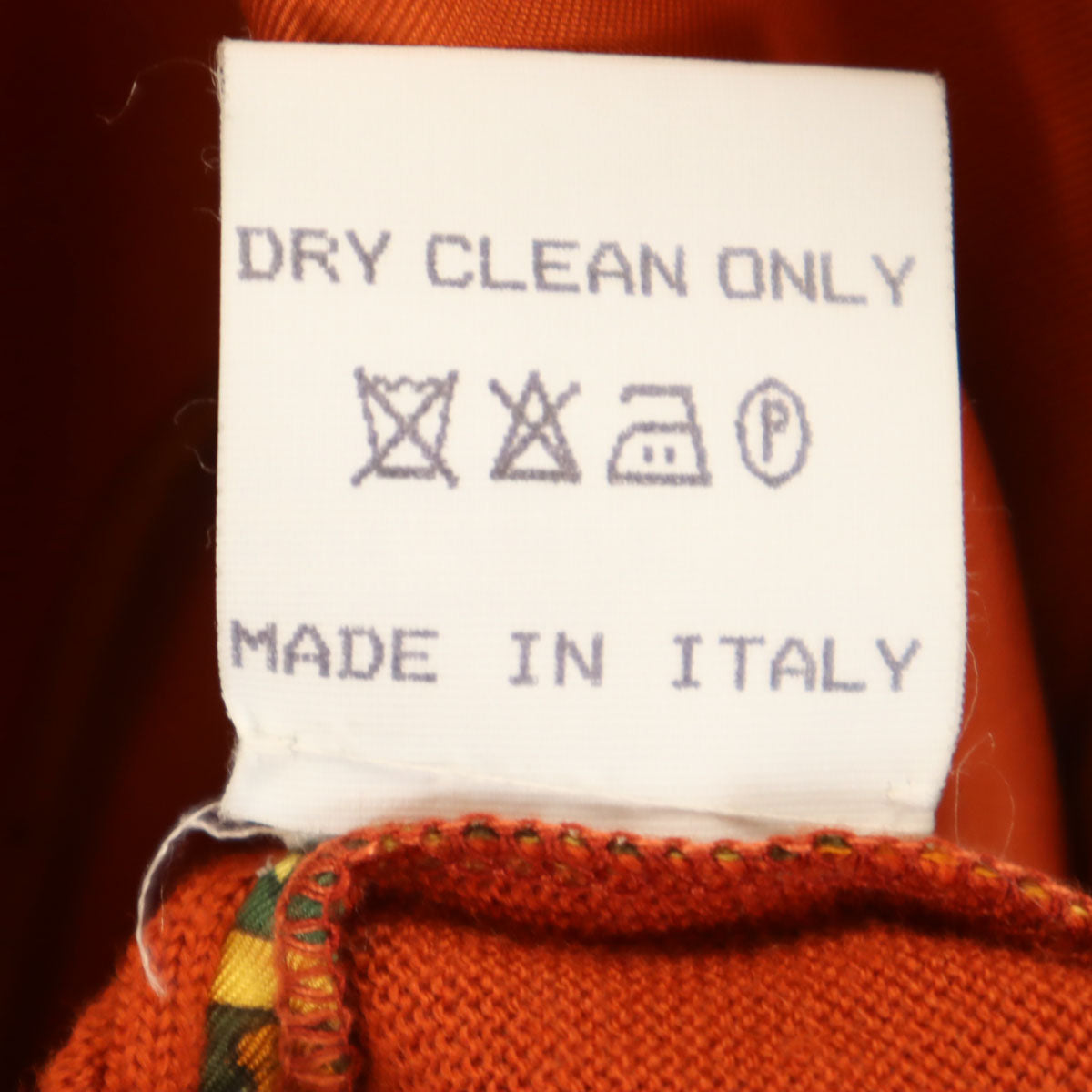 LOEWE ロエベ 80s 90s イタリア製 シルク オールド スカーフ柄 長袖 ニットカーディガン M オレンジブラウン レディース
